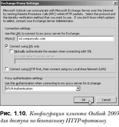 Использование Outlook 2003 через HTTPS
