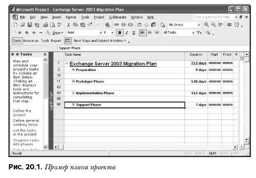 Составление документов для среды Exchange Server 2003